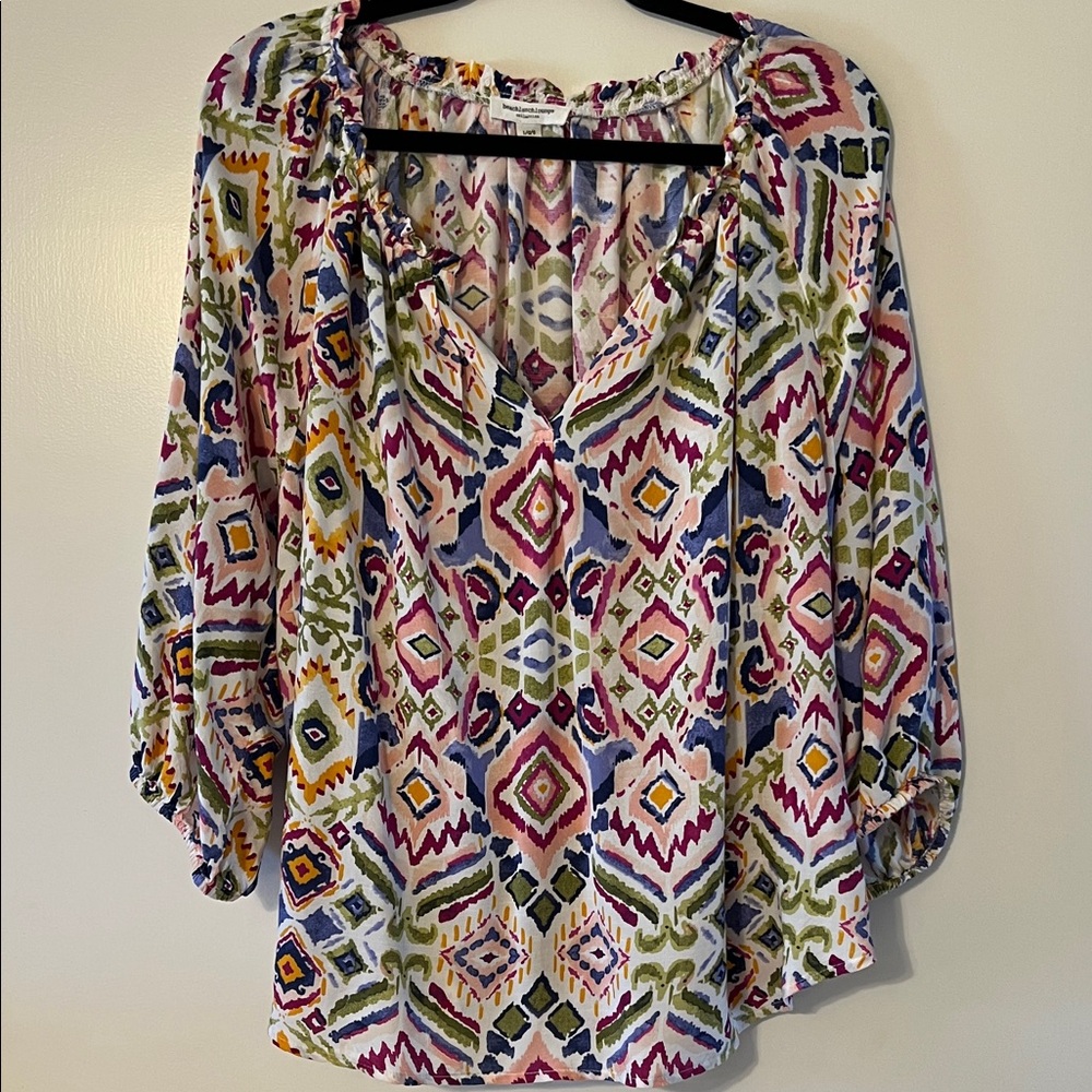 Beach Lunch Lounge Blouse - Multi Color
